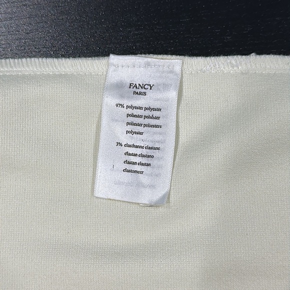 Fancy Paris White and Black Lace Detail Strapless Dress - S - Picture 7 of 10